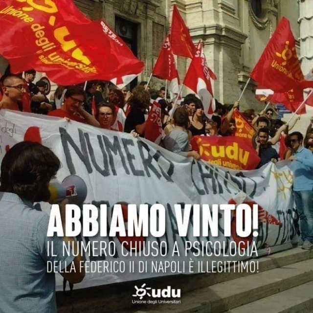 L&rsquo;Universit&agrave; degli Studi di Napoli Federico II dispone l&rsquo;immatricolazione alla facolt&agrave; di psicologia di tutti i ricorrenti. 