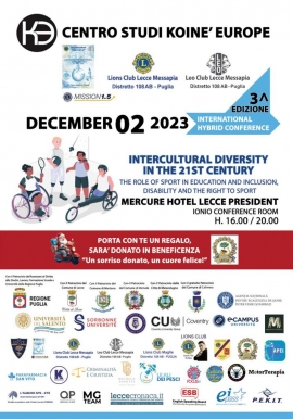 3^ Edizione conferenza internazionale: "Intercultural Diversity in the 21st Century"